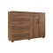 Cômoda Triunfo 2 portas 8 gavetas Castanho