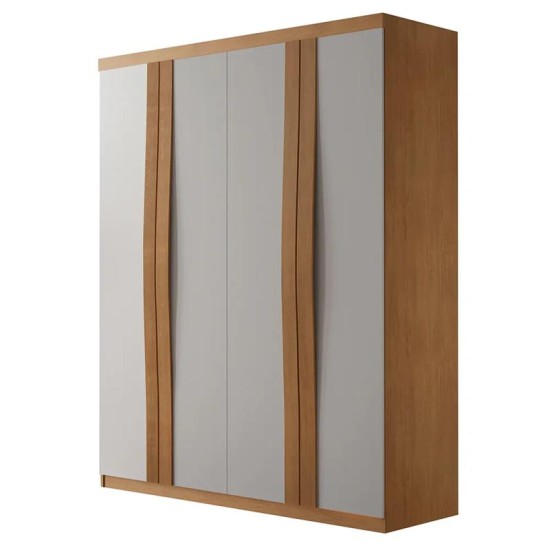 Guarda Roupa 4 Portas e 2 Gavetas Grécia Nature/Off Guarda Roupa 4 Portas e 2 Gavetas Grécia Nature/Off