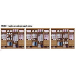 Guarda Roupa Daymond Casal 8 Portas 8 Gavetas Cinamomo