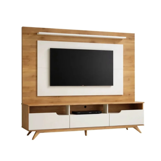 Home Diplomata Cinamomo/Off White  2,00m para TV até 60" 