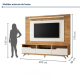 Home Diplomata Cinamomo/Off White  2,00m para TV até 60" 