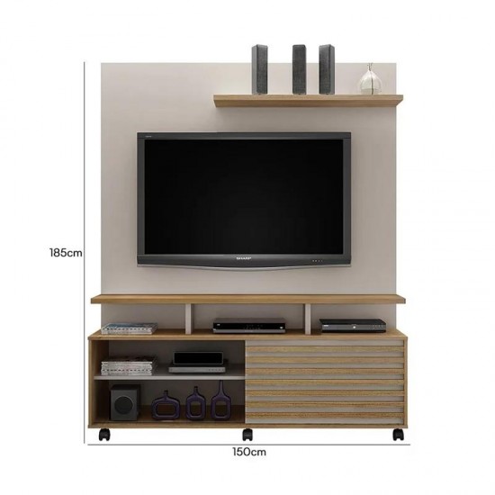 Home Star 1,50mt Para Tv de até 60 Polegadas Off White / Cinamomo