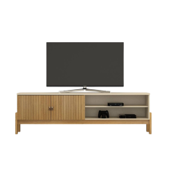 Rack para TV até 65 Polegadas Ouro Preto Off White/Cinamomo