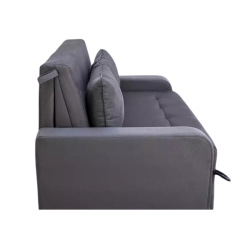 Sofá Cama Amora New Larg. 1.37m Veludinho Cinza 